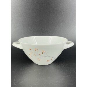 VTG Arzberg Germany Open Sugar Bowl Autumn Triangle Leaves Tree Branch Thorn